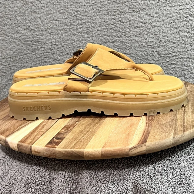 VTG 90's SKECHERS TOUGH Sandals CHUNKY PLATFORM JAMMERS Thong SZ 11 Sketchers