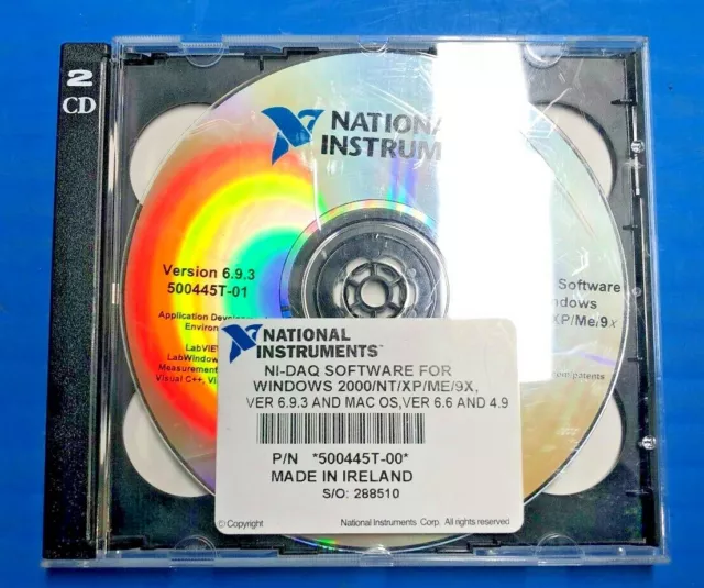 National Instruments 500445T-00 NI-DAQ Software For Windows 2000/NT/XP/ME/9X