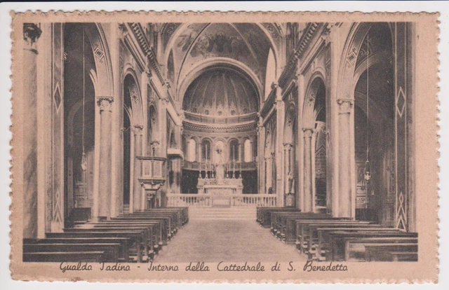 1945 - Antica Cartolina Di Gualdo Tadino - Perugia - Cattedrale - Form. Piccolo
