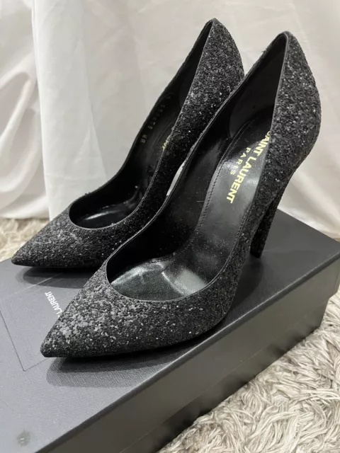 Saint Laurent Pink-Purple Glitter Pumps Size 37 2