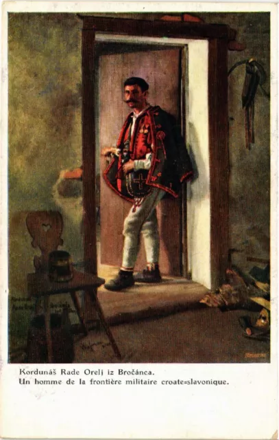 CPA AK A Man from the Croatian Military Frontier CROATIA (597829)