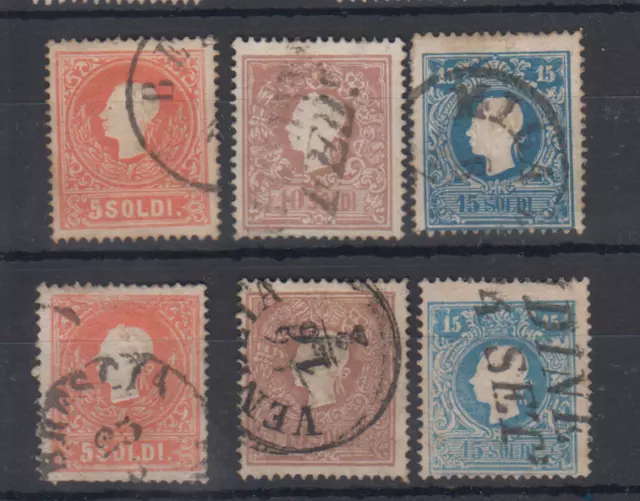Österreich Lombardei 9-11 I und II, gestempelt (ANK 197.-)