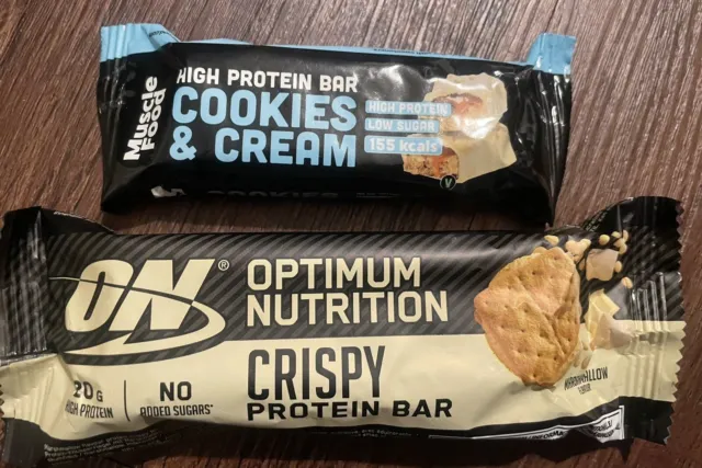 Brand New 2x Protein Bars 1x Muscle Food 1x Optimum Nutrition (see description)