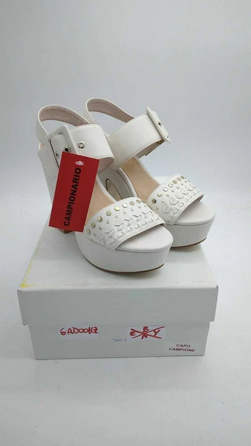 Sandales élégantes EL DANTES Couture - Talon Aiguille 8cm Strass - Taille 41 Cuir Beige