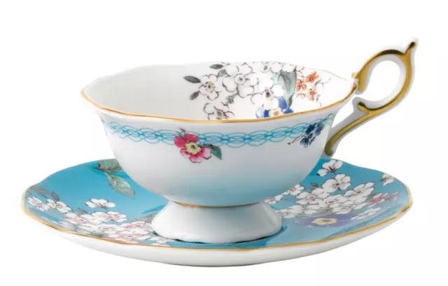 WEDGWOOD WONDERLUST APPLE BLOSSOM Tea cup & Saucer set NEW gift box RRP$160