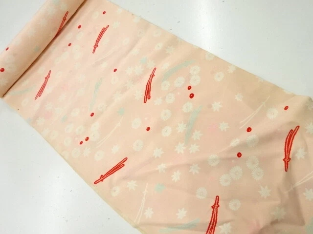 35702# Japanese Kimono / Bolt For Juban / Plants