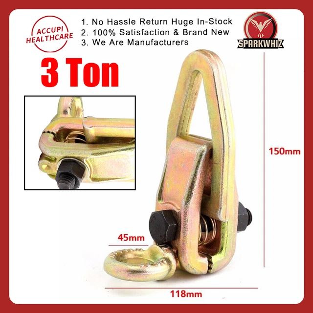 2 Way 3 Ton Self-Tightening Mini Pull Frame Back Clamp Body Repair Dent Puller
