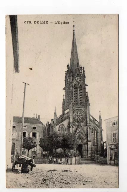 DELME Moselle CPA 57 l'église la place