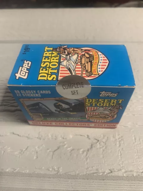 1991 Topps Desert Storm Deluxe Collectors’ Edition Box Unopened Complete Set