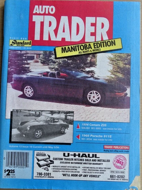 OLD AUTO TRADER Canadian Magazine 1994 Huge Book Classic American Cars