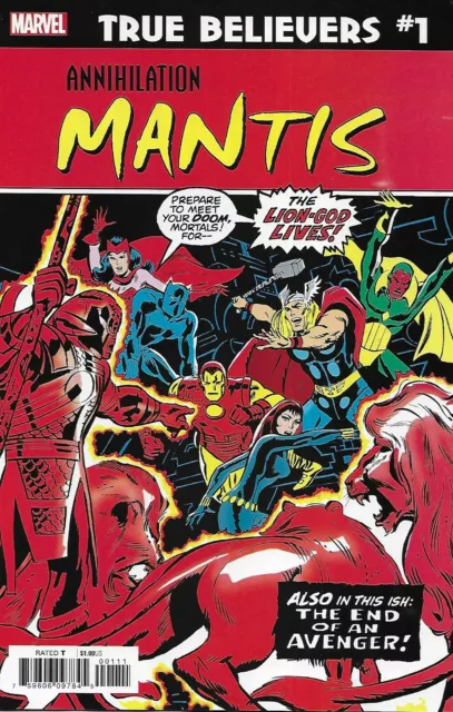 Annihilation Mantis Comic 1 Classic Reprint True Believers 2019 Englehart Heck