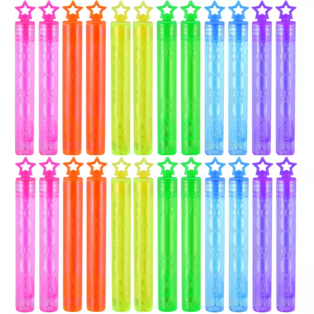 24 Star Bubble Tubes Boys Girls Party Bag Fillers Kids Wedding Favours Gift Idea