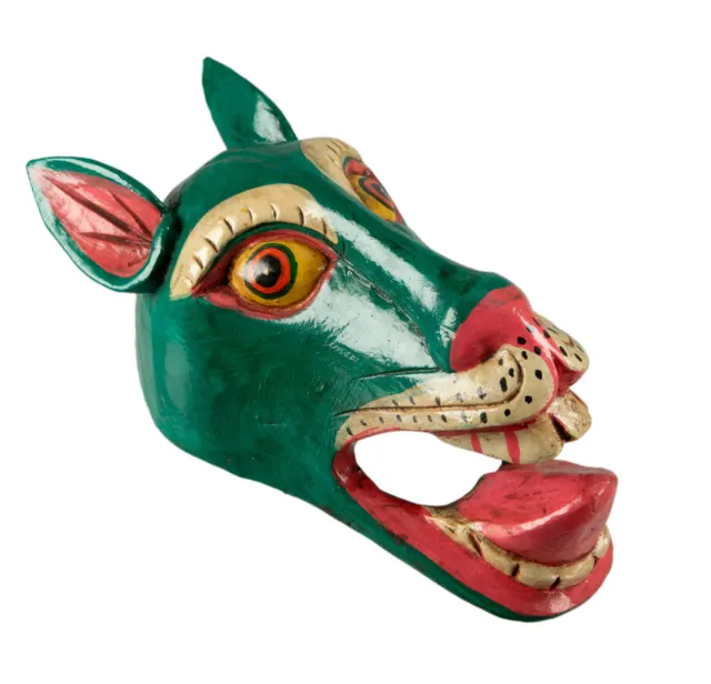 Mask Horse - Ritual Tibetan - 23 CM Green - Dance Buddhist - Nepal -