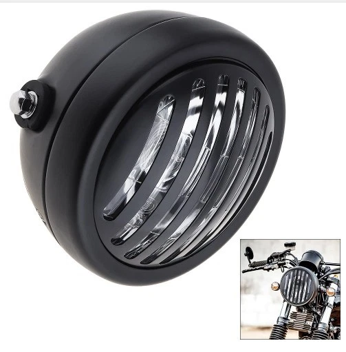 Faro posteriore Classic nero OMOLOGATO per moto custom cafe racer bobber