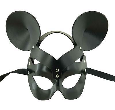 Mask from Venice Mouse Erotic Mistress Mischievous - Leather Genuine Black -