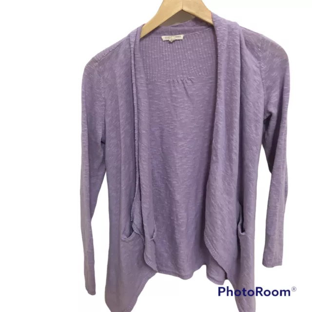 Eileen Fisher Open Front Cardigan Sweater Women's Sz PP Linen Blend  Knit
