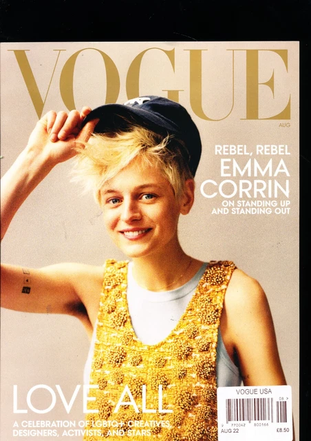 VOGUE MAGAZINE USA August 2022 Emma Corrin Bella Hadid Cara Delevingne
