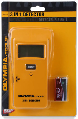 OLYMPIA-Tools 3 en 1 Detector Color Amarillo 88-237-0115