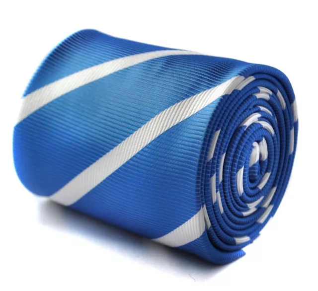 royal blue tie white club striped traditional school style by Frederick Thomas