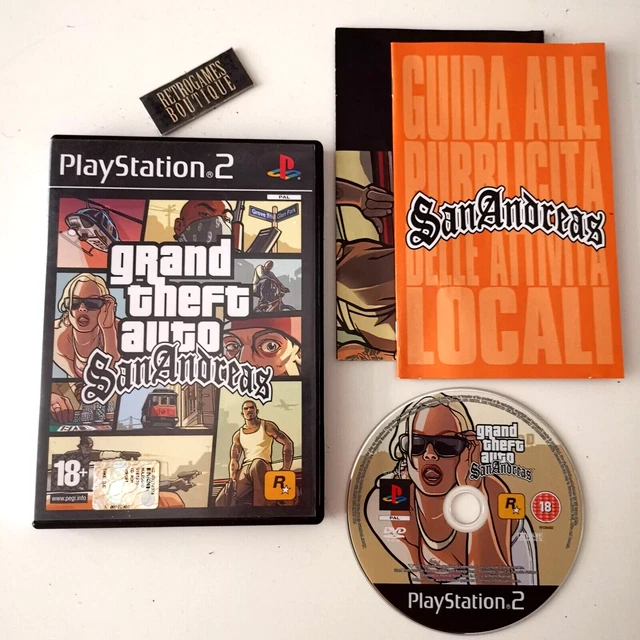 GRAND THEFT AUTO San Andreas + MAPPA GTA PS2 Playstation 2 PAL ITA EUR ...