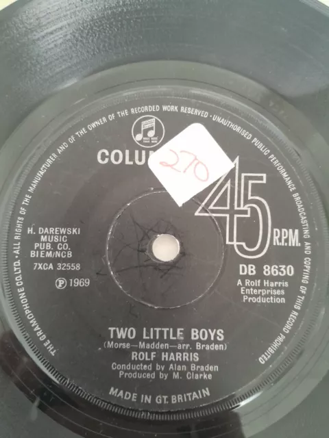 Rolf Harris  - Two little boys/I love my love on Columbia label. Original record