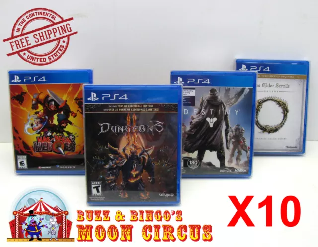 10X Sony Playstation Ps4 Cib Game -Clear Plastic Protective Box Protectors Case