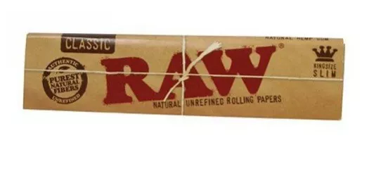 Raw Rolling Papers, King Size Slims Ultra Thin Rizla Classic Skins Singles Boxes