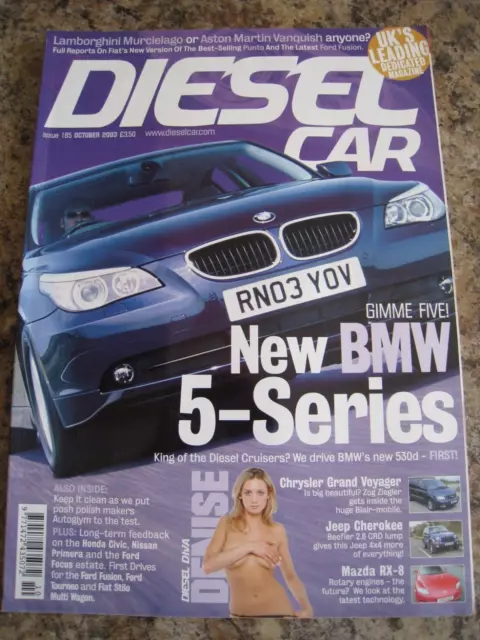 Diesel Car Magazine Oct 2003 Bmw 5-Series Autoglym Test Honda Civic Ford Fusion