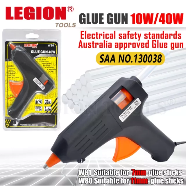 Electric Hot Melt Glue Gun Trigger Adhesive Sticks Craft DIY Hobby Repair 7 11mm