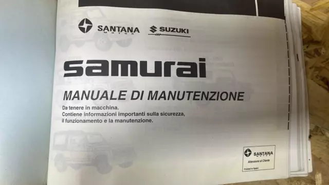 Manuale Uso E Manutenzione Suzuki Samurai Santana Sj Italiano Originale 3