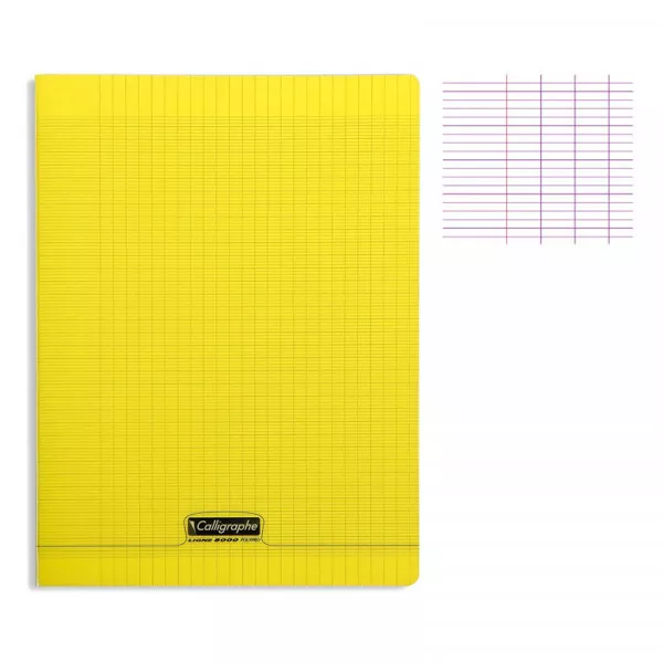 Cahier - 24x32(cm) - Grands carreaux - 96 pages - couverture en polypro - sans