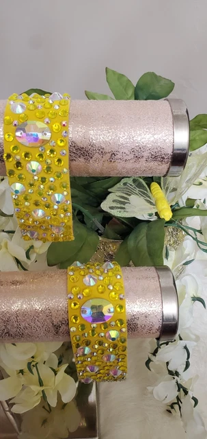 Stunning Cuffs Bracelets Crystals AB Citrine Ballroom Dance Jewelry