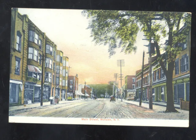 Mohawk New York Downtown Main Street Scene Vintage Postcard Ny