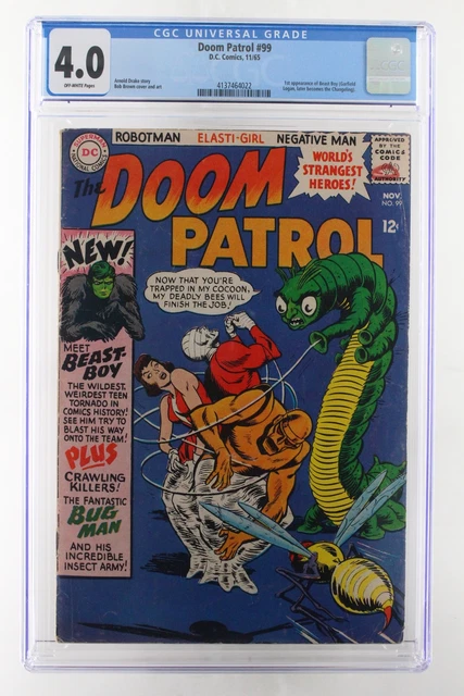 Doom Patrol #99 - DC 1965 CGC 4.0 1st Appearance of Beast Boy (Garfield Logan, l