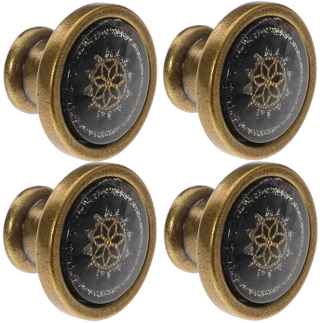 4 Pcs Cabinet Drawer Handle Dresser Closet Round Knobs Kitchen Cupboard Door