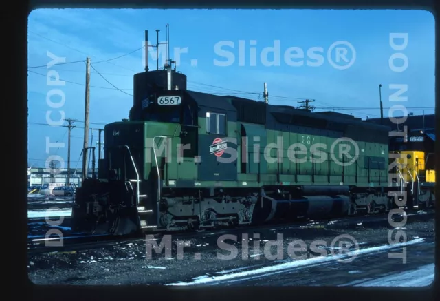 Original Slide C&NW System Chicago & North Western Burlington Northern SD45 6567