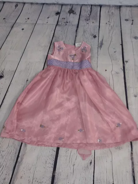 Pink Sleeveless Embroidered Party Dress Kids Girls Aged 2 Years Next (F16)
