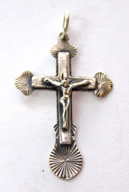 Cross Orthodox Old Slavic Jesus Christ Crucifix sterling silver 925 #15