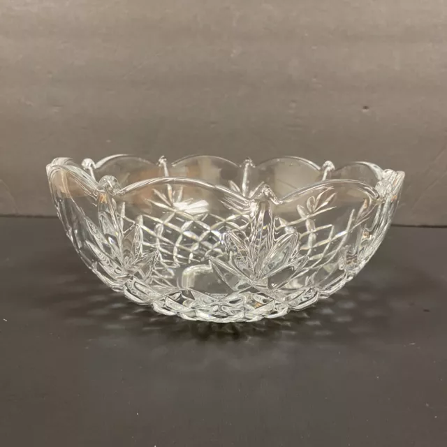 Vintage Galway Renmore Irish Crystal 8-1/2” Round Bowl Centerpiece Salad Serving