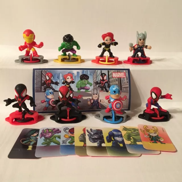 Serie Completa Marvel Heroes (Sd596 - Sd603) + 8 Bpz Kinder Joy Russia 2017