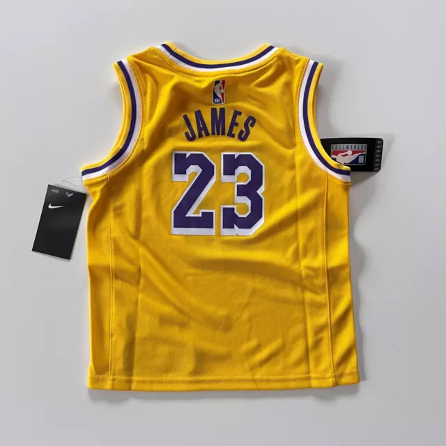Maglia Nike Los Angeles Lakers LeBron James NBA Jersey Gialla | Taglia L/6-7 anni