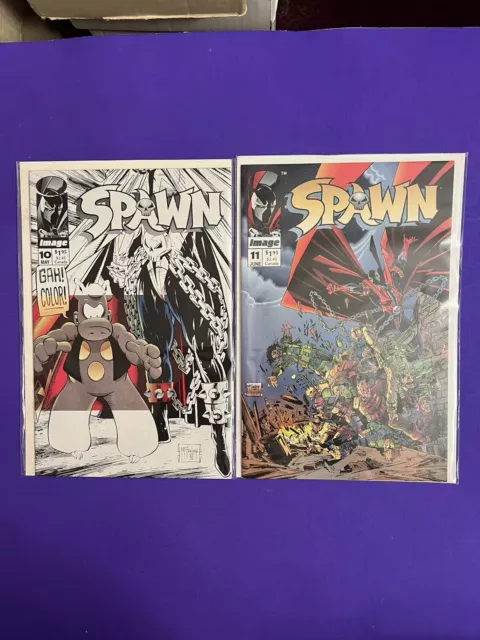 Spawn #10, 11  Key Angela Image Comics Todd McFarlane 1st Angela Cerebus 1992 NM