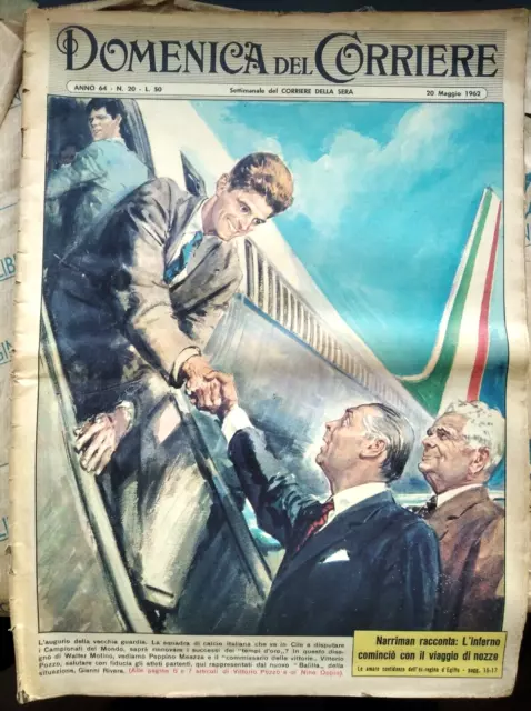 DOMENICA DEL CORRIERE n. 20 del 20 MAGGIO 1962 - MONDIALI CILE ORIGINALE