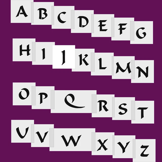 36er Halloween Schablonen-Set - Blut-Drip Schrift Alphabet & Zahlen