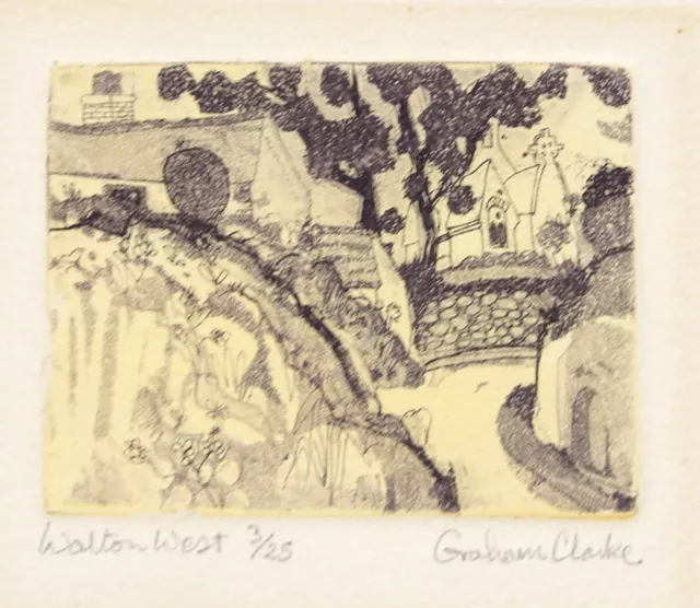 Graham Clarke, 'Walton West', Limited Edition Etching Print 3/25, Signed