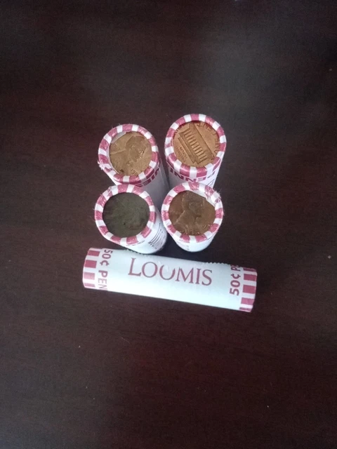 1C Coin Rolls From Loomis Box Free Shipping Included