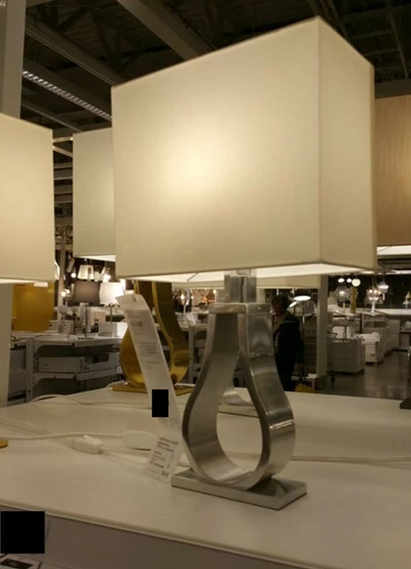 IKEA KLABB TABLE Lamp Warm Off White Modern Aluminum Base