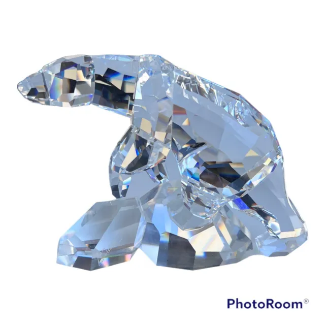 Swarovski Crystal NANUC Polar Bear Figurine #837477 Retired Signed Mint