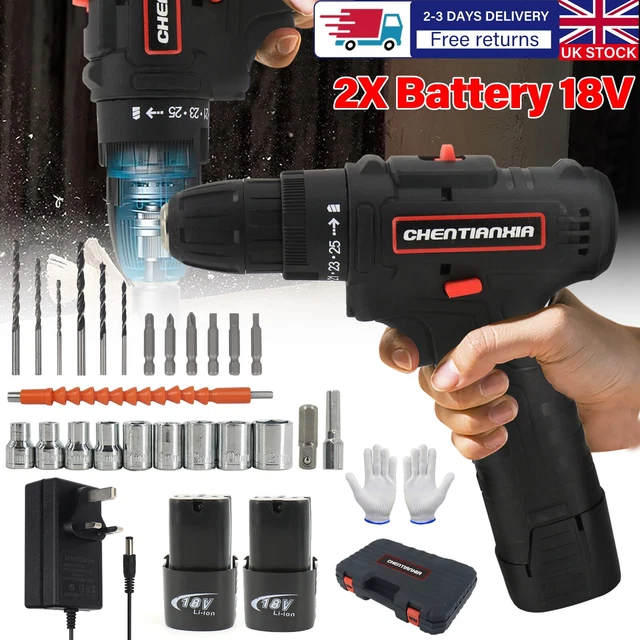 HYCHIKA Electric Cordless Drill 16.8V With 1.5Ah Battery, 45N·m And 23 1 Torque Setting, 10mm Keyless Chuck, 2 Variable Speed, 53PCS Accessories - View #7