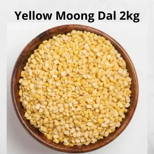 Yellow Mung Dal 2Kg | Moong Dal 2Kg | Yellow Mung Split Peas | Premium Quality